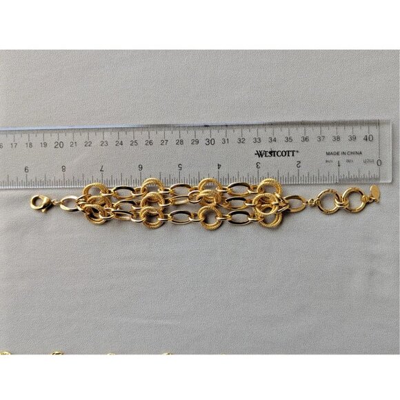 MYKA Set: Paula Chain 27" and Goga Bracelet 8.75" Gold Tone - Picture 9 of 9